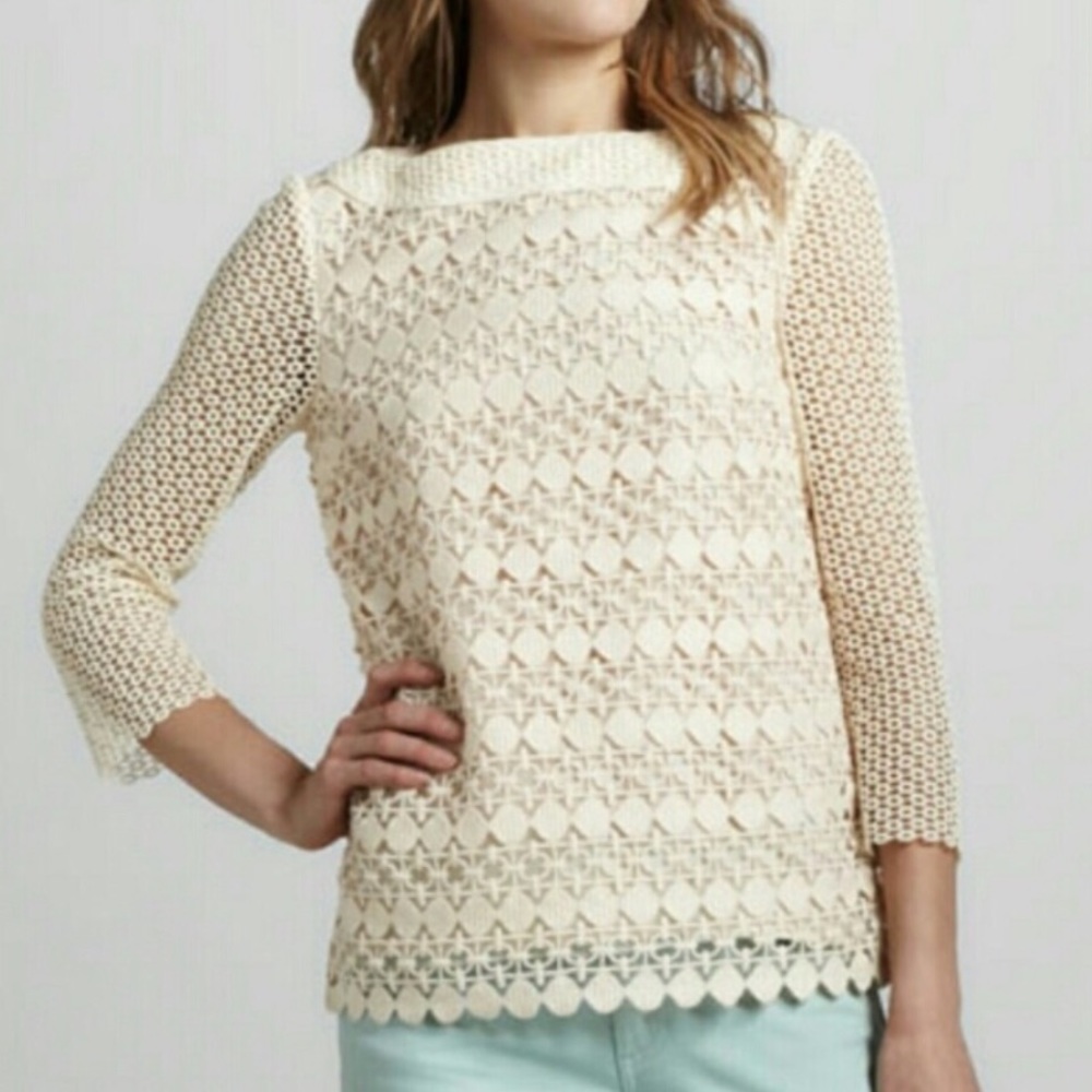 Tory Burch Charlotte Crochet Top